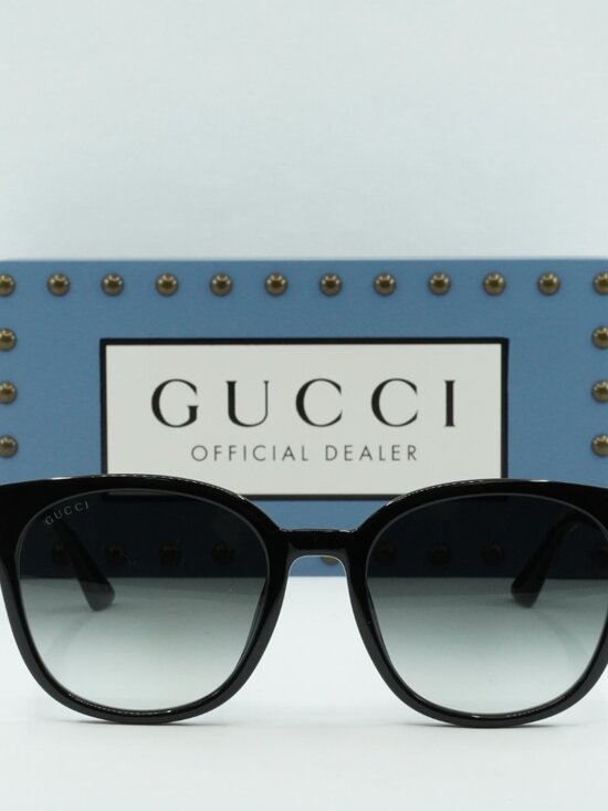 Gucci GG1122SA 001 Square Sunglasses – Black/Grey Gradient main image 9